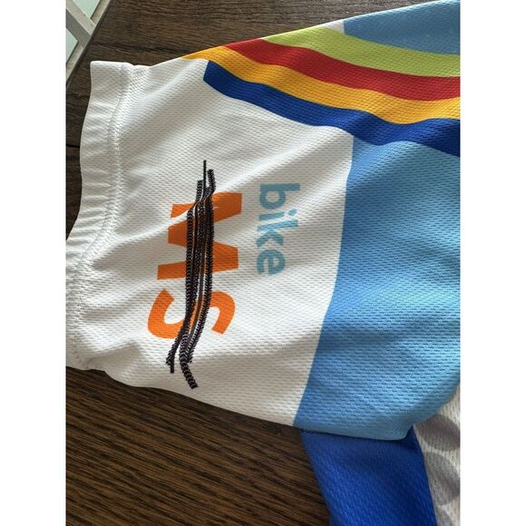 Unisex Peak 1 Cycling Jersey half zip with 3 pockets Multi color - Picture 8 of 11